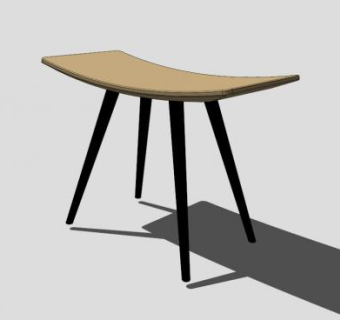 四角方凳低凳SU模型下载_sketchup草图大师SKP模型