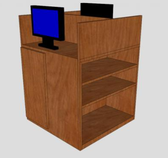 房间隔板电视柜SU模型下载_sketchup草图大师SKP模型