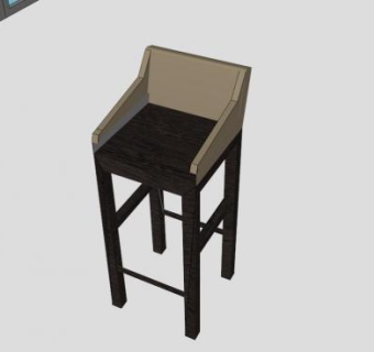酒吧高脚凳子SU模型下载_sketchup草图大师SKP模型