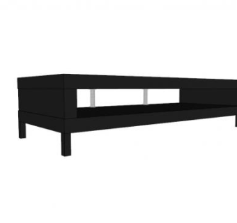 宜家地柜式电视柜SU模型下载_sketchup草图大师SKP模型