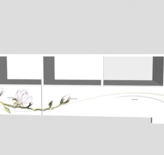 田园风格电视柜SU模型下载_sketchup草图大师SKP模型