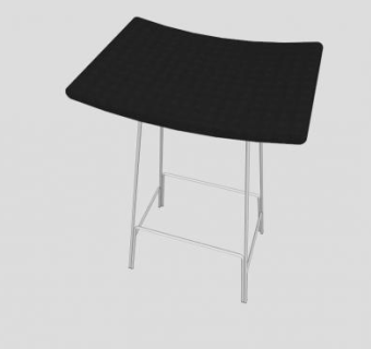 高脚凳橡木凳子SU模型下载_sketchup草图大师SKP模型