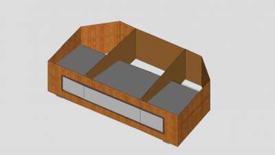 液晶电视电视柜SU模型下载_sketchup草图大师SKP模型