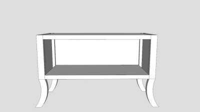 简约纯白色电视柜SU模型下载_sketchup草图大师SKP模型