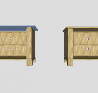 卧室小型电视柜SU模型下载_sketchup草图大师SKP模型