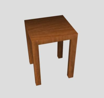 实木板凳SU模型下载_sketchup草图大师SKP模型