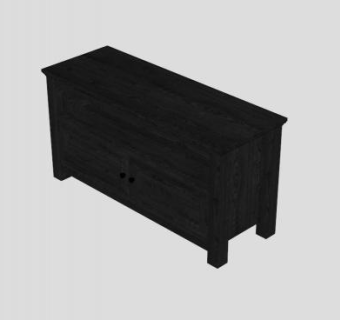 复古黑色简约电视柜SU模型下载_sketchup草图大师SKP模型