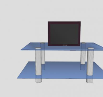 有色时尚电视柜SU模型下载_sketchup草图大师SKP模型