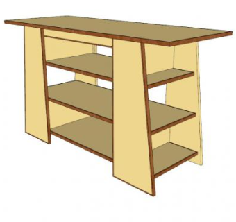黄色特色电视柜SU模型下载_sketchup草图大师SKP模型