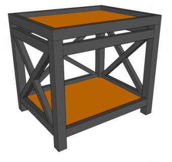 凳子方凳SU模型下载_sketchup草图大师SKP模型