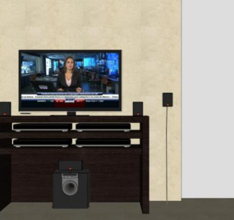 现代简约风格电视柜SU模型下载_sketchup草图大师SKP模型