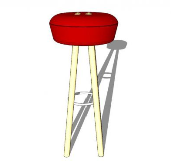 莫莉凳子SU模型下载_sketchup草图大师SKP模型