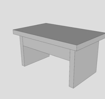 梯凳白色凳子SU模型下载_sketchup草图大师SKP模型