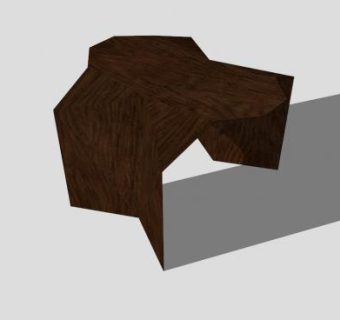 实木座椅凳子SU模型下载_sketchup草图大师SKP模型