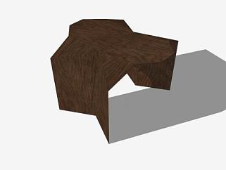 实木座椅凳子SU模型下载_sketchup草图大师SKP模型