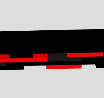 地柜式黑红色电视柜SU模型下载_sketchup草图大师SKP模型