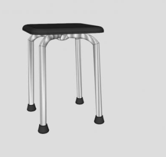 单凳金属座椅SU模型下载_sketchup草图大师SKP模型