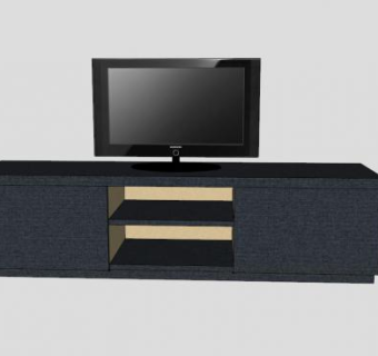 轻奢风格电视柜SU模型下载_sketchup草图大师SKP模型