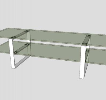 玻璃简约电视柜SU模型下载_sketchup草图大师SKP模型