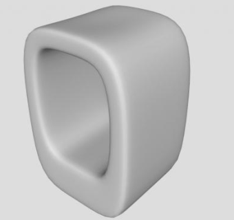 白色懒骨头椅SU模型下载_sketchup草图大师SKP模型