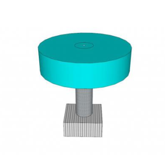 蓝色凳子SU模型下载_sketchup草图大师SKP模型