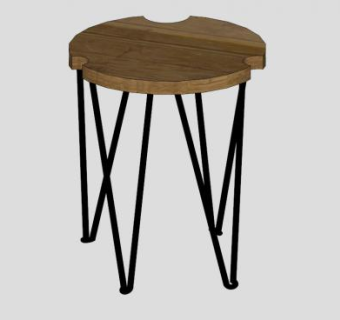 板条箱圆凳SU模型下载_sketchup草图大师SKP模型