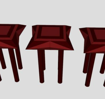 缓冲条凳子SU模型下载_sketchup草图大师SKP模型