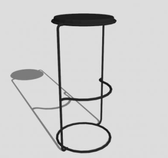 黑色H75凳SU模型下载_sketchup草图大师SKP模型