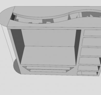 这是很酷的电视柜SU模型下载_sketchup草图大师SKP模型