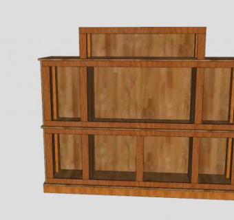 木质双层电视柜SU模型下载_sketchup草图大师SKP模型