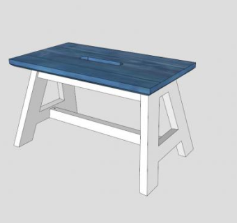 方凳踏凳SU模型下载_sketchup草图大师SKP模型
