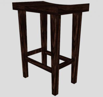 鞍u型酒吧凳子SU模型下载_sketchup草图大师SKP模型