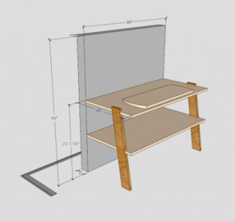 简单的木质电视柜SU模型下载_sketchup草图大师SKP模型