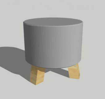 灰色凳子SU模型下载_sketchup草图大师SKP模型