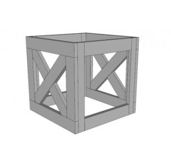 户外临时凳子SU模型下载_sketchup草图大师SKP模型