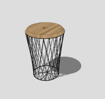 简易休闲凳子SU模型下载_sketchup草图大师SKP模型