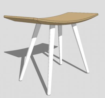 低凳方凳座椅SU模型下载_sketchup草图大师SKP模型