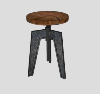 接触凳子SU模型下载_sketchup草图大师SKP模型