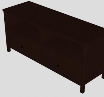 现代棕褐色电视柜SU模型下载_sketchup草图大师SKP模型
