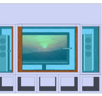 紫色玻璃电视柜SU模型下载_sketchup草图大师SKP模型