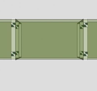 绿色电视长柜SU模型下载_sketchup草图大师SKP模型
