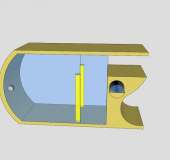 黄色玻璃现代电视柜SU模型下载_sketchup草图大师SKP模型