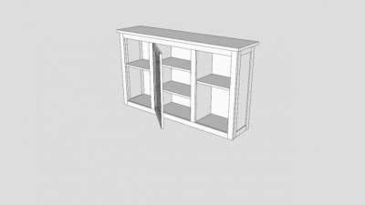 桦木胶合板电视柜SU模型下载_sketchup草图大师SKP模型