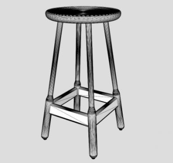 凳子酒吧吧椅SU模型下载_sketchup草图大师SKP模型