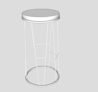 伯恩哈特凳子SU模型下载_sketchup草图大师SKP模型