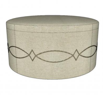 奥斯曼软垫凳子SU模型下载_sketchup草图大师SKP模型