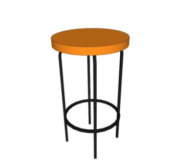 凳子圆凳SU模型下载_sketchup草图大师SKP模型