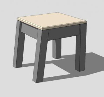 方凳吧椅SU模型下载_sketchup草图大师SKP模型
