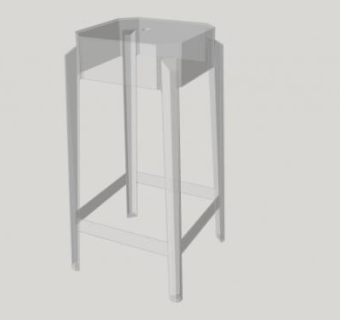 塑料透明凳子零食凳SU模型下载_sketchup草图大师SKP模型