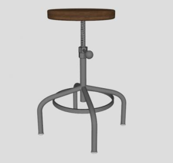 工业凳子SU模型下载_sketchup草图大师SKP模型